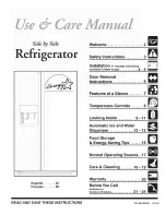 Frigidaire PLRS267ZAB0 Use & Care Manual предпросмотр