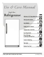 Frigidaire PLRU1778ES0 Use And Care Manual preview