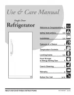 Frigidaire PLRU1778ES1 Use & Care Manual предпросмотр