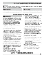 Preview for 3 page of Frigidaire PMBD3080AF Use & Care Manual