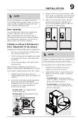 Предварительный просмотр 9 страницы Frigidaire PRFC2383AF Use & Care Manual