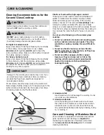 Preview for 14 page of Frigidaire Professional FPCC3085KS Use & Care Manual