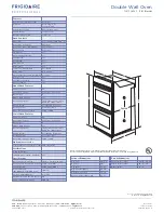 Предварительный просмотр 2 страницы Frigidaire Professional FPET3085KF Specifications