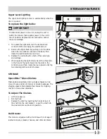 Preview for 13 page of Frigidaire Professional FPRH19D7LF Use And Care Manual