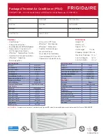 Предварительный просмотр 4 страницы Frigidaire PTAC FRP12PTT2R Brochure & Specs