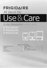 Preview for 1 page of Frigidaire R-FFAD3033R1 Use & Care Manual