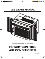 Preview for 1 page of Frigidaire ROTARY CONTROL AIR CONDITIONER Use & Care Manual