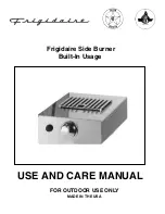 Preview for 1 page of Frigidaire Side Burner Use And Care Manual