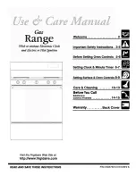 Preview for 1 page of Frigidaire TGF303AWA Use & Care Manual