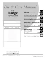 Frigidaire TGF303BWE Use & Care Manual preview