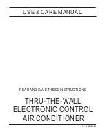 Предварительный просмотр 1 страницы Frigidaire THRU-THE-WALL ELECTRONIC CONTROL AIR CONDITIONER Use And Care Manual