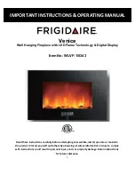 Предварительный просмотр 1 страницы Frigidaire Venice WLVF-1/0343 Important Instructions & Operating Manual