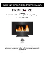 Предварительный просмотр 1 страницы Frigidaire Vienna VWF-1 0305 Instructions & Operating Manual