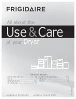 Предварительный просмотр 33 страницы Frigidaire Washer Use & Care Manual