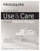 Frigidaire XFEF3005L Use & Care Manual preview