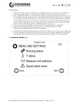 Preview for 14 page of FRIGOMAR CU50VFD User Instruction