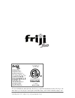 Preview for 20 page of Friji Fan 200811 Owner'S Manual