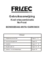 Preview for 2 page of Frilec BONSSBS442-4NFA+DARKINOX User Instruction