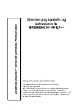 Frilec BREMEN 270-1 NFE A++ Instruction Manual preview