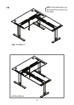 Предварительный просмотр 19 страницы FRISKA Stockholm Bluetooth Corner Standing Desk Assembly Instructions Manual