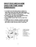 Предварительный просмотр 10 страницы Frister Rossmann 404 QUILTER PROFESSIONAL Quick Reference Instructions