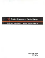 Frister Rossmann Panda 6 MKII Instruction Manual предпросмотр