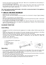 Preview for 15 page of Fritel MG 1500 Instruction Manual