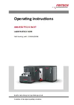 Fritsch ANALYSETTE 22 NeXT Operating Instructions Manual preview