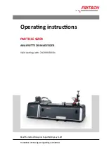 Preview for 1 page of Fritsch ANALYSETTE 28 IMAGESIZER Operating Instructions Manual