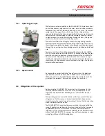 Preview for 9 page of Fritsch premium PULVERISETTE 14 Operating Instructions Manual