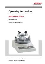 Предварительный просмотр 1 страницы Fritsch PULVERISETTE 0 Operating Instructions Manual