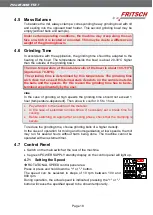 Preview for 21 page of Fritsch PULVERISETTE 7 classic line Operating Manual