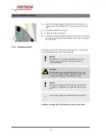 Предварительный просмотр 14 страницы Fritsch PULVERISETTE 7 Operating Instructions Manual