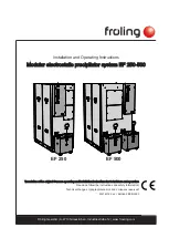 Preview for 1 page of Fröling EF 250 Installation And Operating Instructions Manual