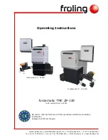 Froling Turbomatic 28 - 55 kW Operating Instructions Manual preview