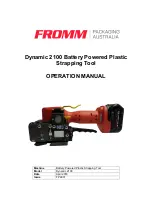 Предварительный просмотр 1 страницы Fromm Dynamic 2100 Operation Manuals