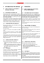 Preview for 6 page of Fromm FS 510 Instructions For Installation, Use And Maintenance Manual