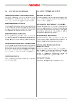 Preview for 8 page of Fromm FS 510 Instructions For Installation, Use And Maintenance Manual