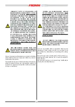 Preview for 10 page of Fromm FS 510 Instructions For Installation, Use And Maintenance Manual