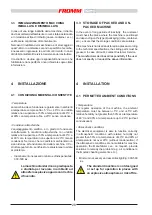 Preview for 28 page of Fromm FS 510 Instructions For Installation, Use And Maintenance Manual