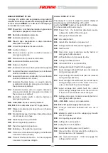 Preview for 40 page of Fromm FS 510 Instructions For Installation, Use And Maintenance Manual