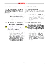 Preview for 43 page of Fromm FS 510 Instructions For Installation, Use And Maintenance Manual