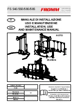 Предварительный просмотр 1 страницы Fromm FS 540 Installation, Use And Maintenance Manual