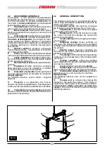 Предварительный просмотр 20 страницы Fromm FS 540 Installation, Use And Maintenance Manual