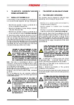 Предварительный просмотр 43 страницы Fromm FS 540 Installation, Use And Maintenance Manual