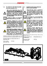 Предварительный просмотр 44 страницы Fromm FS 540 Installation, Use And Maintenance Manual