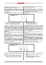 Предварительный просмотр 63 страницы Fromm FS 540 Installation, Use And Maintenance Manual