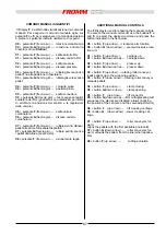 Предварительный просмотр 67 страницы Fromm FS 540 Installation, Use And Maintenance Manual