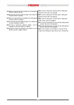 Предварительный просмотр 69 страницы Fromm FS 540 Installation, Use And Maintenance Manual