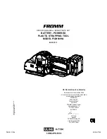 Предварительный просмотр 1 страницы Fromm P329 A/A Operation Manual